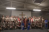 Nuncio, confirmados, padrinos, catequistas, general, embajadora, religiosas